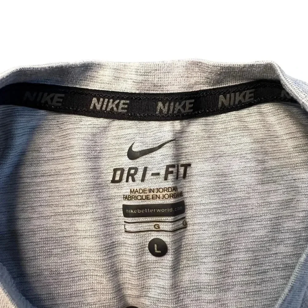 Nike Youth Large Dri-Fit Gray Short Sleeve Training‎ Crewneck Shirt